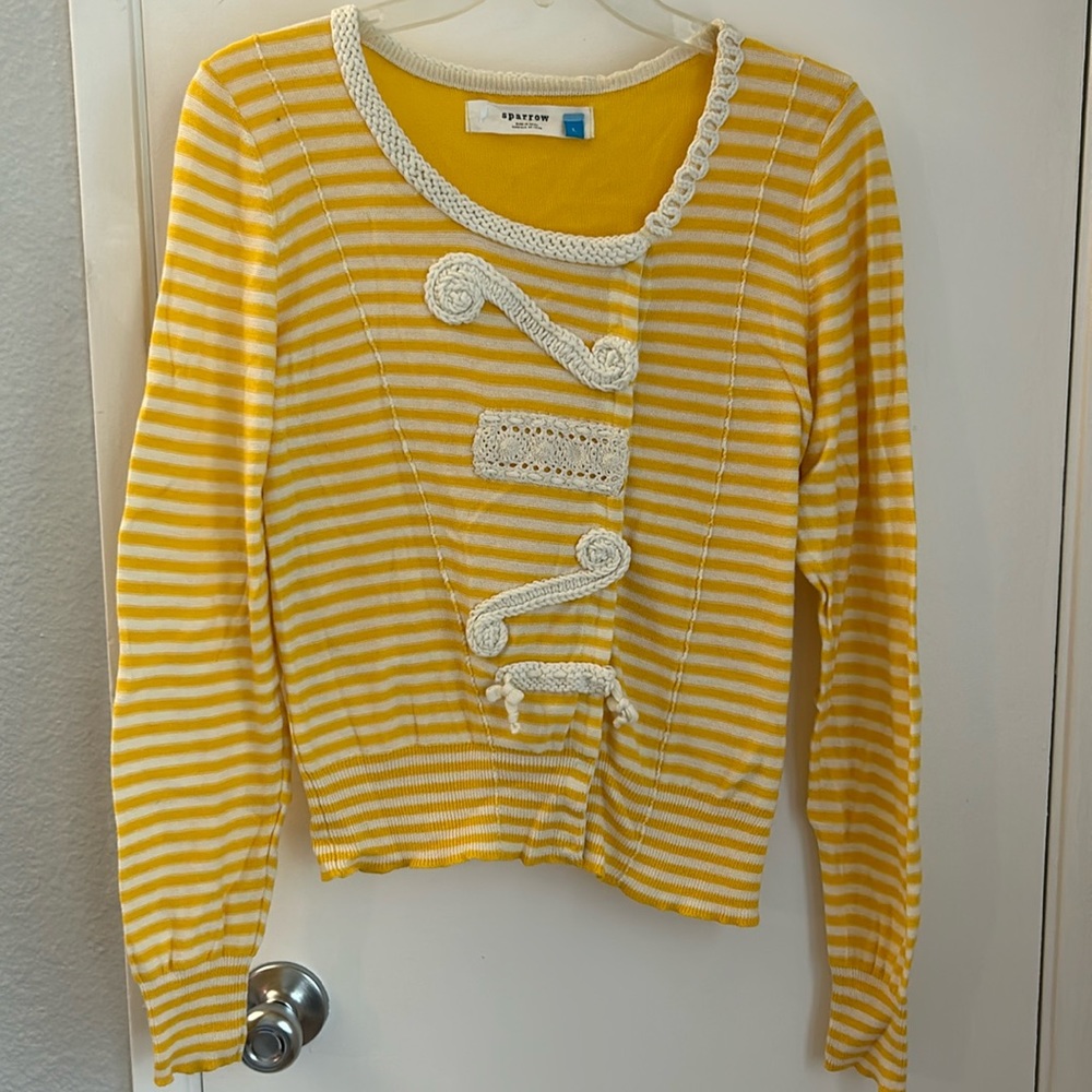 Sunny striped yellow sweater from Anthropologie